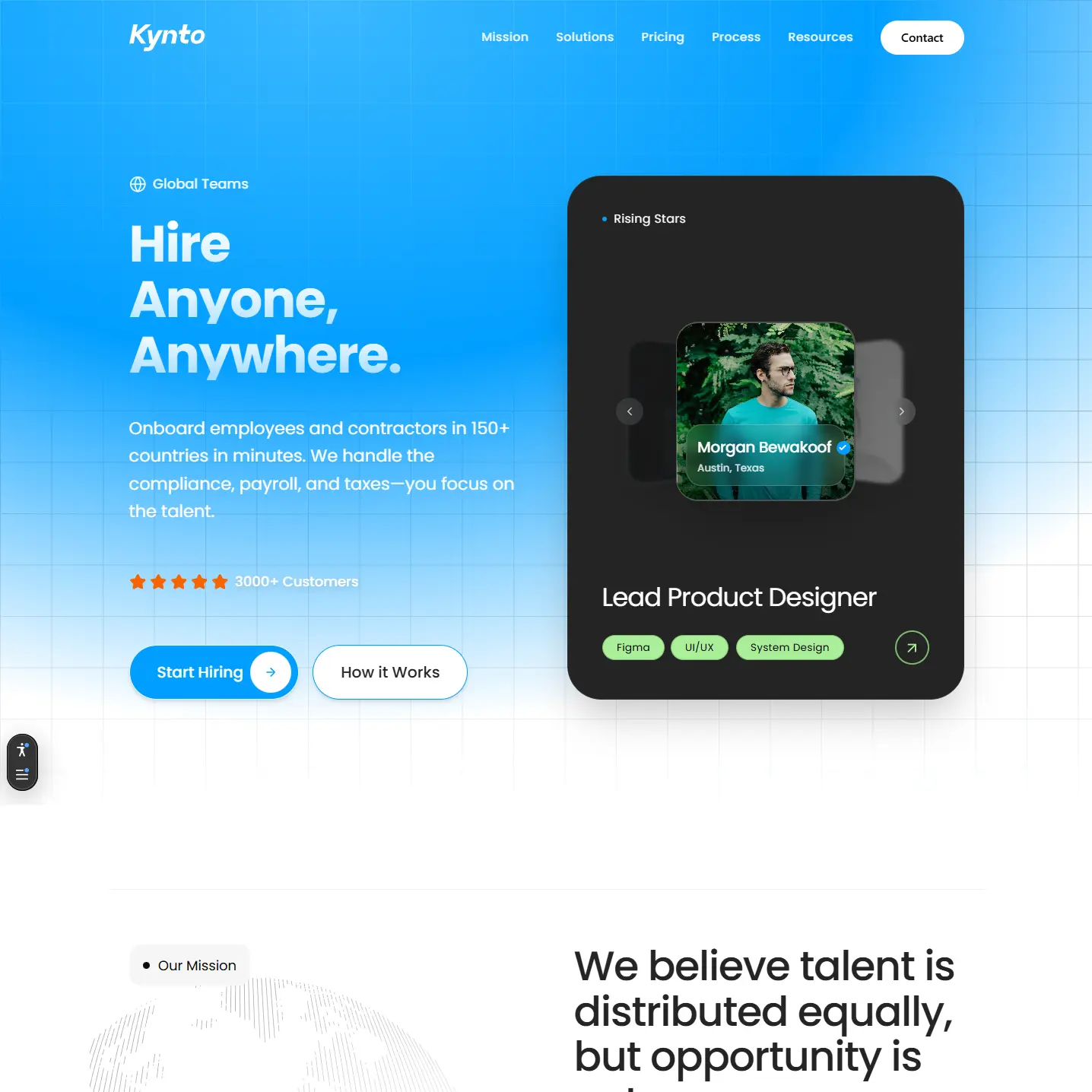 Kynto landing page hero